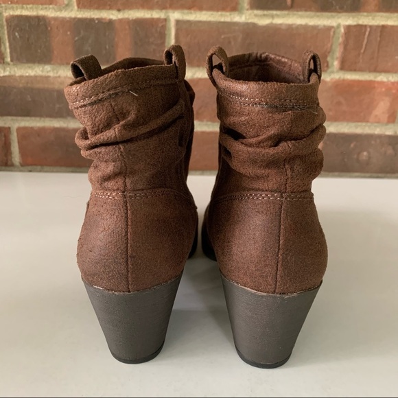 K9 brown fabric block heel ankle boots Women’s US 8 M - Picture 8 of 8